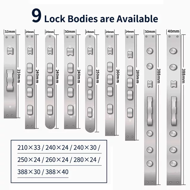Apartment / Home Fingerprint Sensor Door Lock For Glass Door / Wood Door