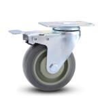 100kg Load Side Brake Ball Bearing Polyurethane Furniture Caster with Stopper