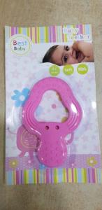 China Safe Strawberry 3 Month Silicone Baby Rubber Teether wholesale
