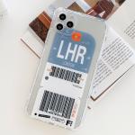Iphone 12 Shockproof Phone Cases Boarding Pass Air Ticket City Plane slip free