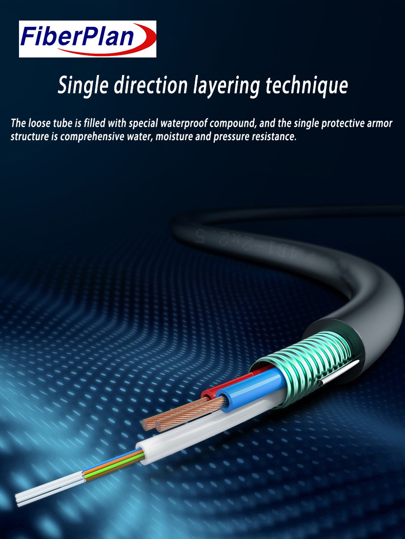 G652D Single Multi Mode With FRP Central Strength Member Optoelectronic Composite Fiber Cable