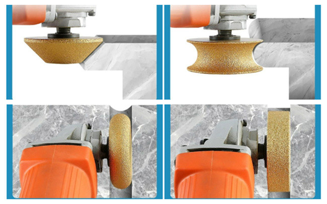 Hole Dia 20mm Ceramic Grinding Diamond Profile Wheels Vacuum Brazed