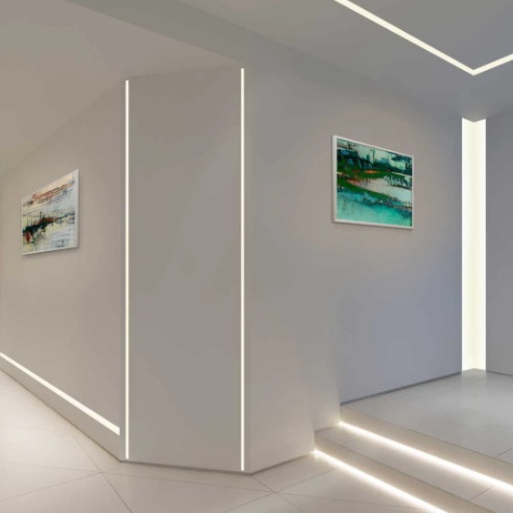Recessed Drywall Plaster Gypsum Led Aluminum Profile LED Light Strips Aluminium Channel With PC Cover