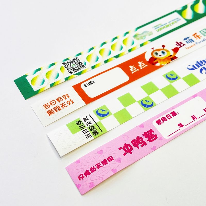 Sequential Numbering Tyvek Wristbands Waterproof Full Color Printing With Custom Logo