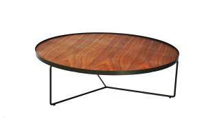 China Modern Design Steel Frame Coffee Table Round Rust Resistance wholesale