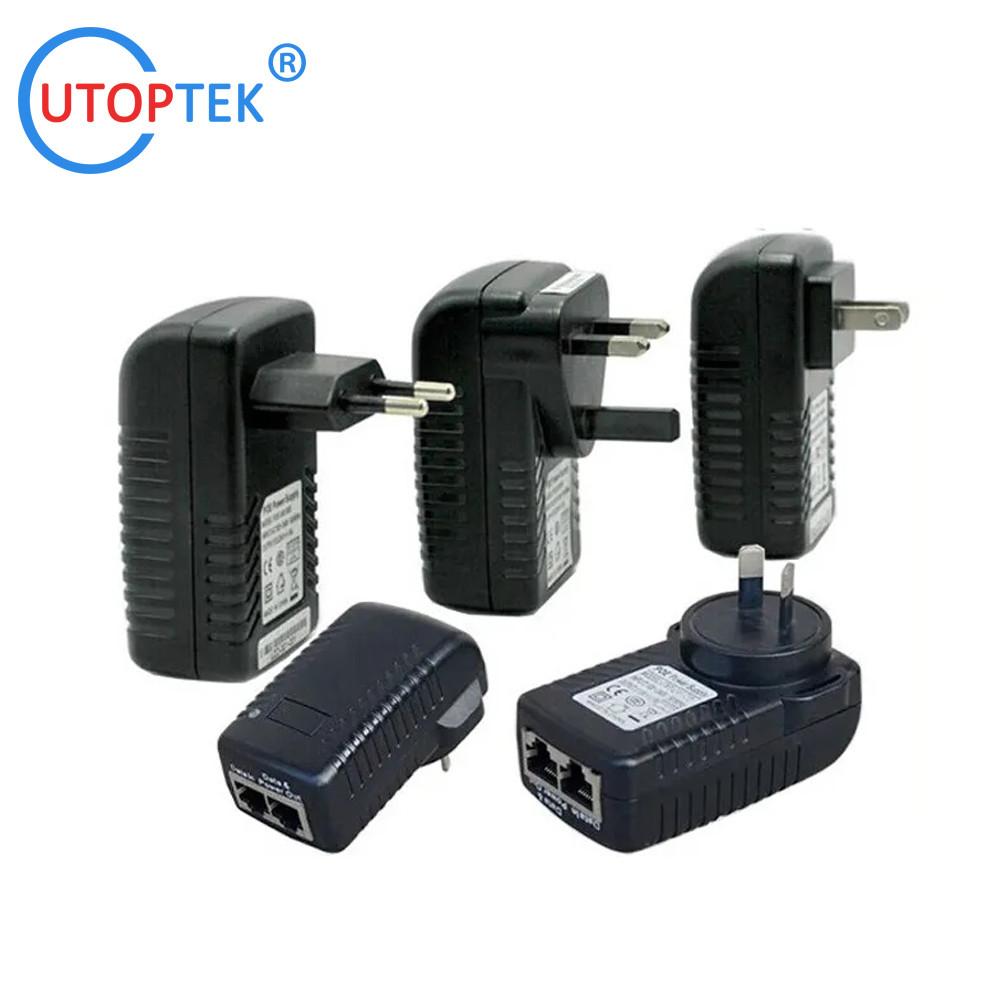 Gigabit 48V/0.5A AC/DC POE Power adapter US/EU/UK/AU available power for CCTV IP Camera/Wireless APs