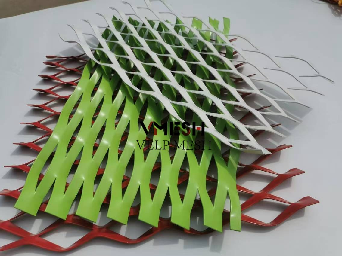 Decorative Facade Expanded Aluminium Mesh Powder Coated Screens