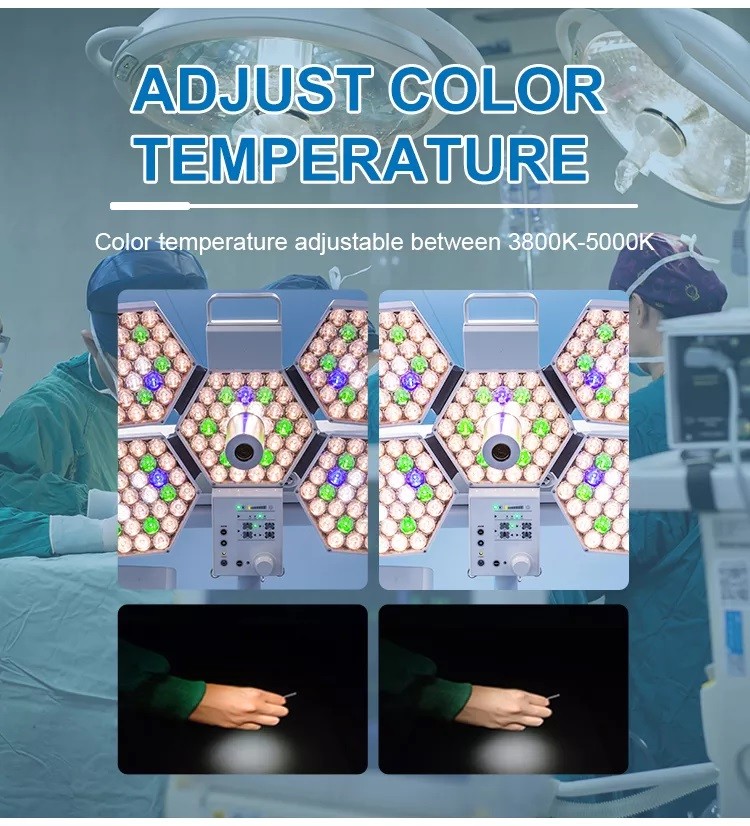 Adjust Colour Temperature High Grade Shadowless Surgical Lamp LED Ceiling Lamp
