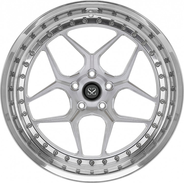 Polished Hyper Silver 2 Piece Forged Wheels 21 Inches Audi Rs6
