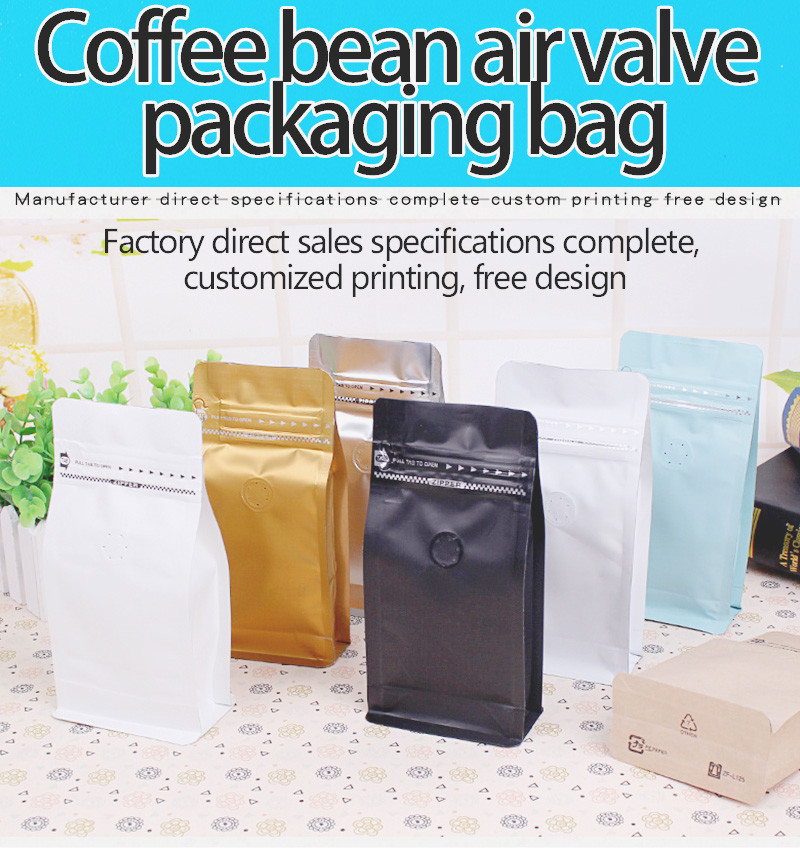 Coffee Bean Bags With Valve Air Valve Bag Preserves Freshness Enhances Storage