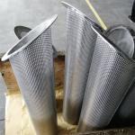 304 Stainless Steel Mesh Basket With Punched Sheet Water Treatment Filter