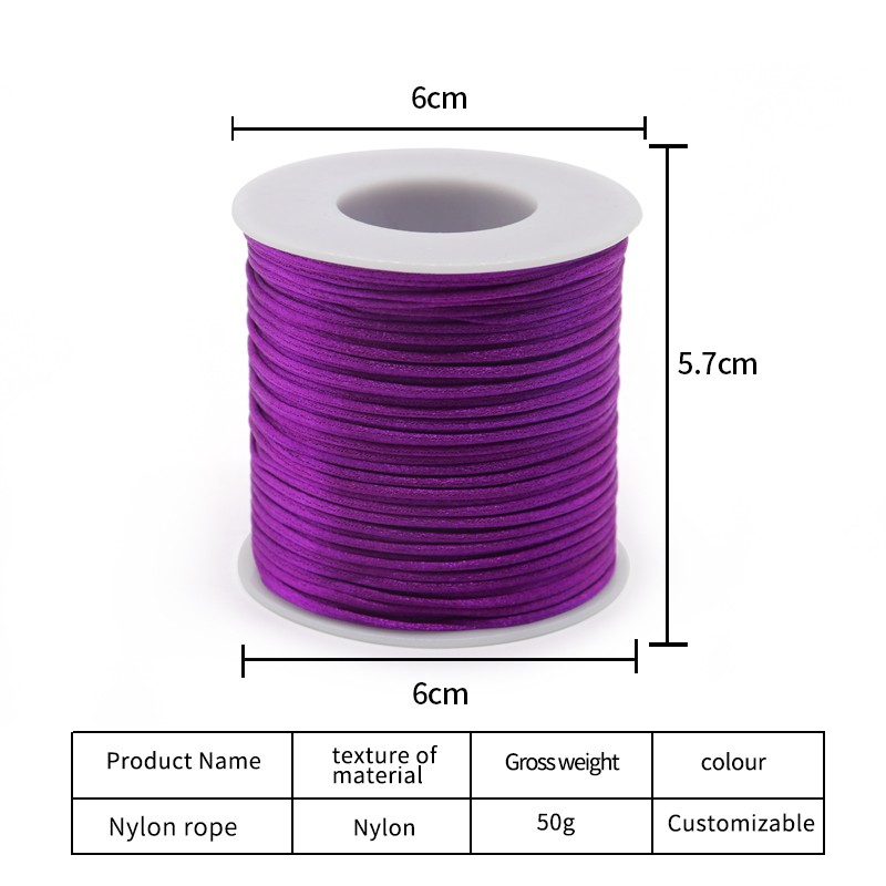 0.8/1.0/1.5/2mm Nylon Cord Thread for Braided Bracelets and Chinese Knot Macrame