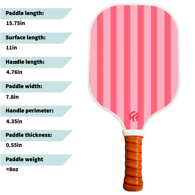 Customized Graphite Carbon Fiber Glass Fiber Pickleball Paddle with PP Honeycomb Core