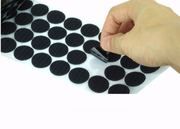 Quality Die Cut Back Adhesive Hook And Loop Dots sticky back hook and loop Coins Bulk for sale