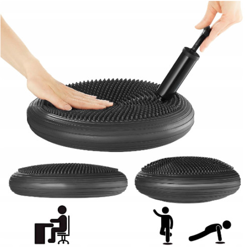 Balance Disc Stability Wobble Cushion Core Pad Trainer Fitness Exercise