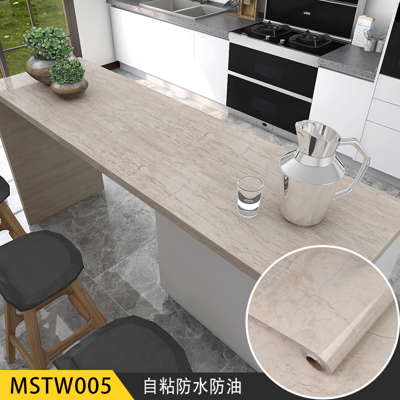 Wallpapers Marble PVC Film Kitchen Cabinet Wallpaper Waterproof Self Adhesive Wall Coating for Counter Top Marble