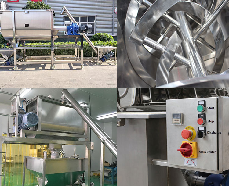 WLDH Horizontal Type Ribbon Mixer Blender For Pigments / Cosmetics