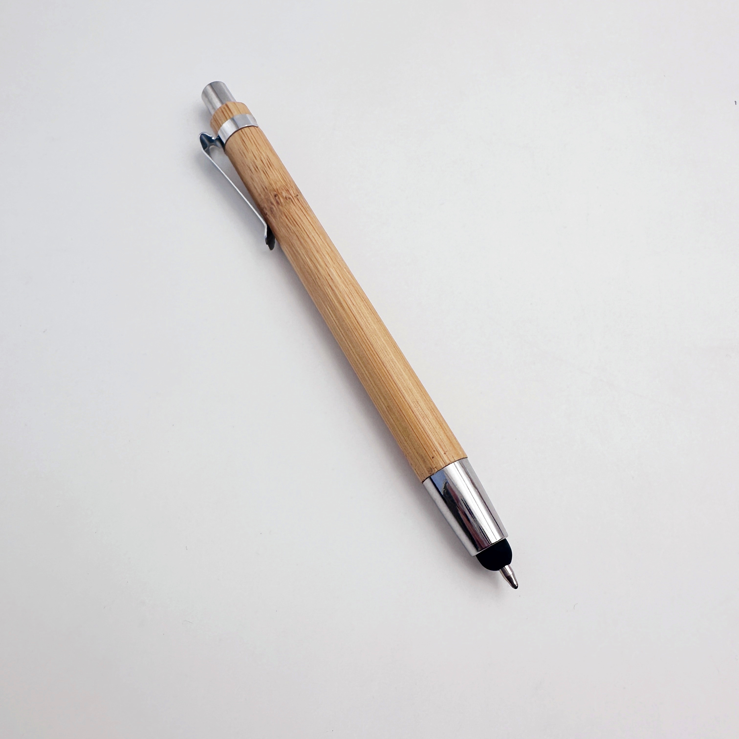 Eco friendly Bamboo Pen Light Weight Screen Touch Ball Pen Multi function Stylus Pen