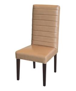 China PU/leather upholstery Latest contracted chairs dining fashion wooden dining chair modern high back dining chair wholesale