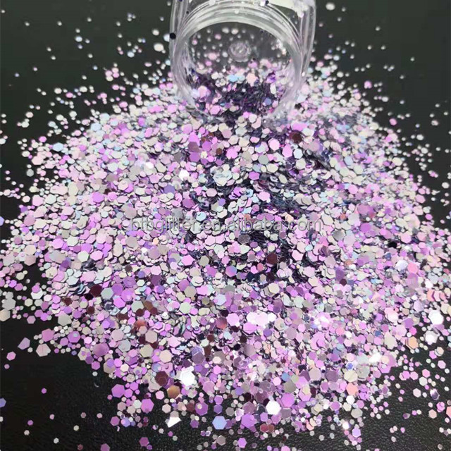 Die Cutting Printing Change Color Chunky Glitter for Makeup Body Hair Nail Art Craft Resin Bulk Custom Color Shifting