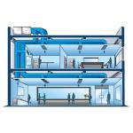 20 Ton Packaged Rooftop Industrial Air Conditioner For Office Inverter Rotary