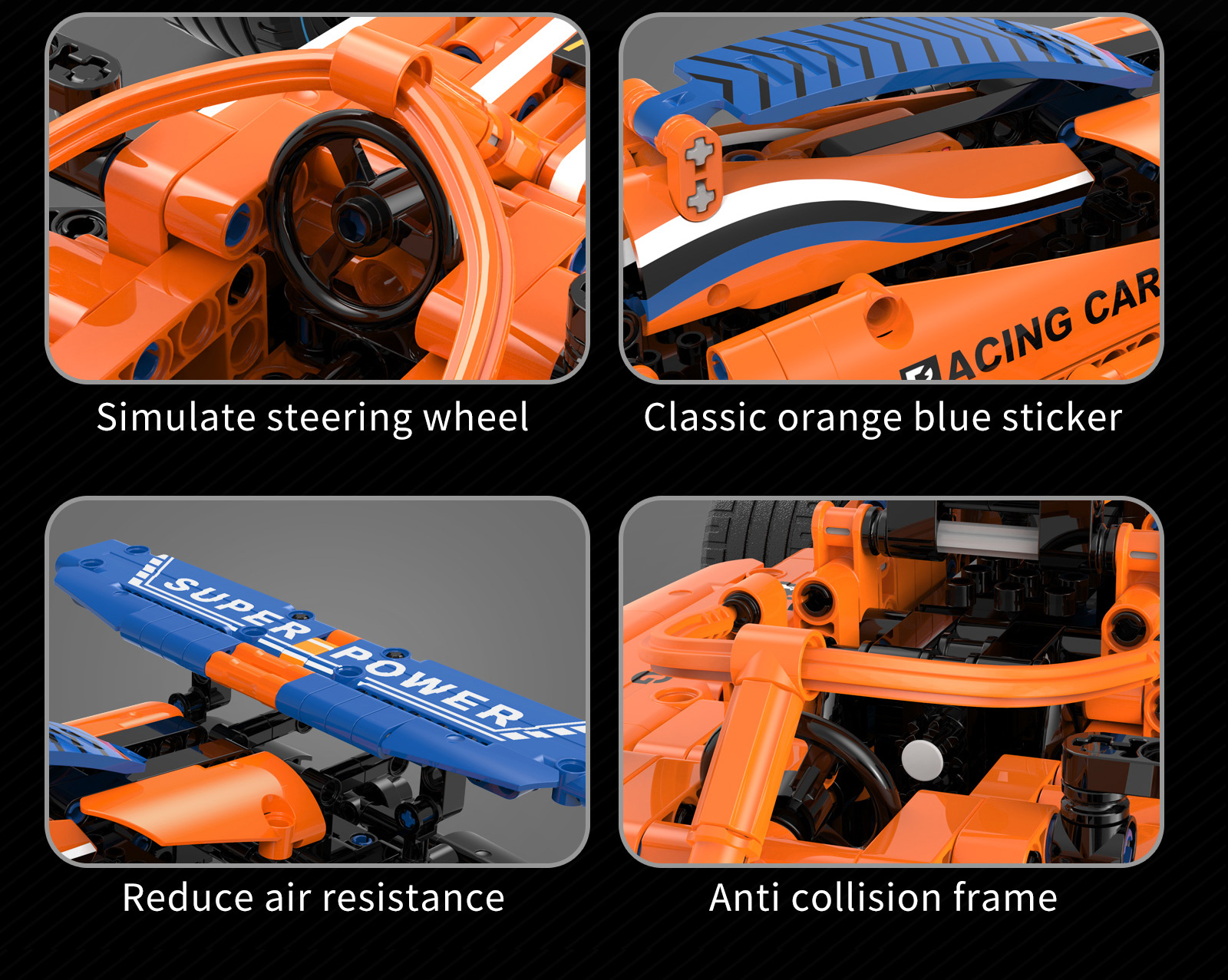 State of Assembly Ready-to-Go 2.4G Race Building Blocks for Formula Car Speed Racing