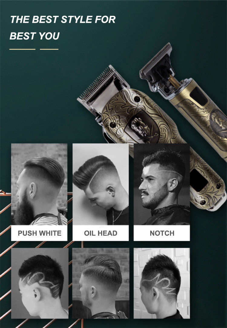 Waterproof Cordless Electric Hair Trimmer 10w Multifunctional For Men
