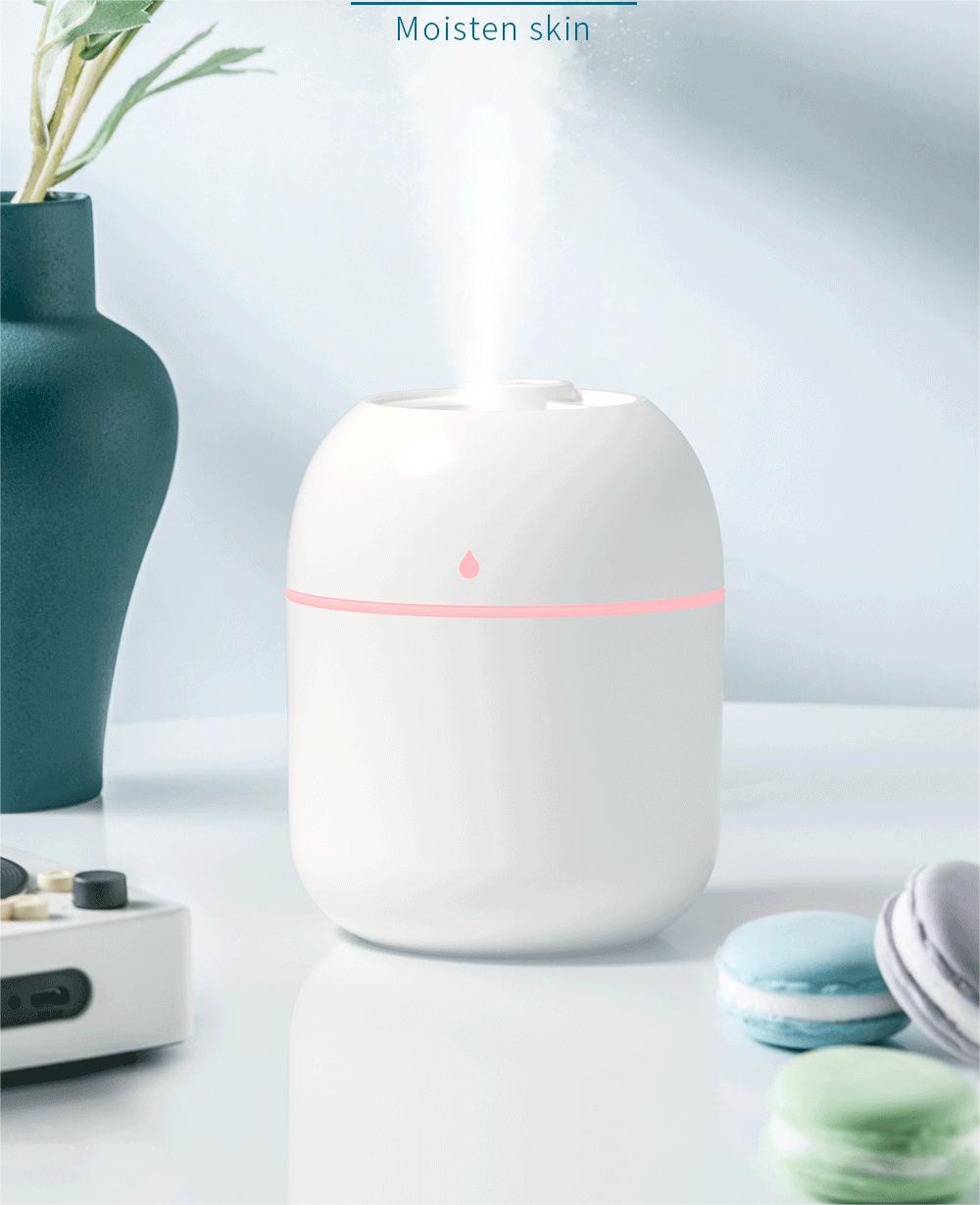 USB RGB Light Mini Car Water Drop Desktop Aromatherapy Air Humidifier for Household