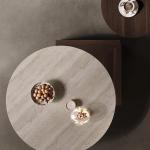 Stone Central Coffee Table Natural Stone Top Wood Legs For Living Room And Hotel
