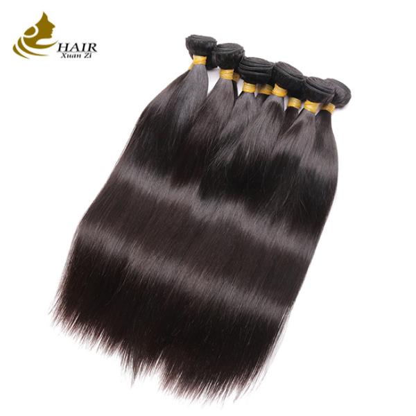 Quality Custom Raw Virgin Hair Bundles Peruvian Straight 24 inch for sale