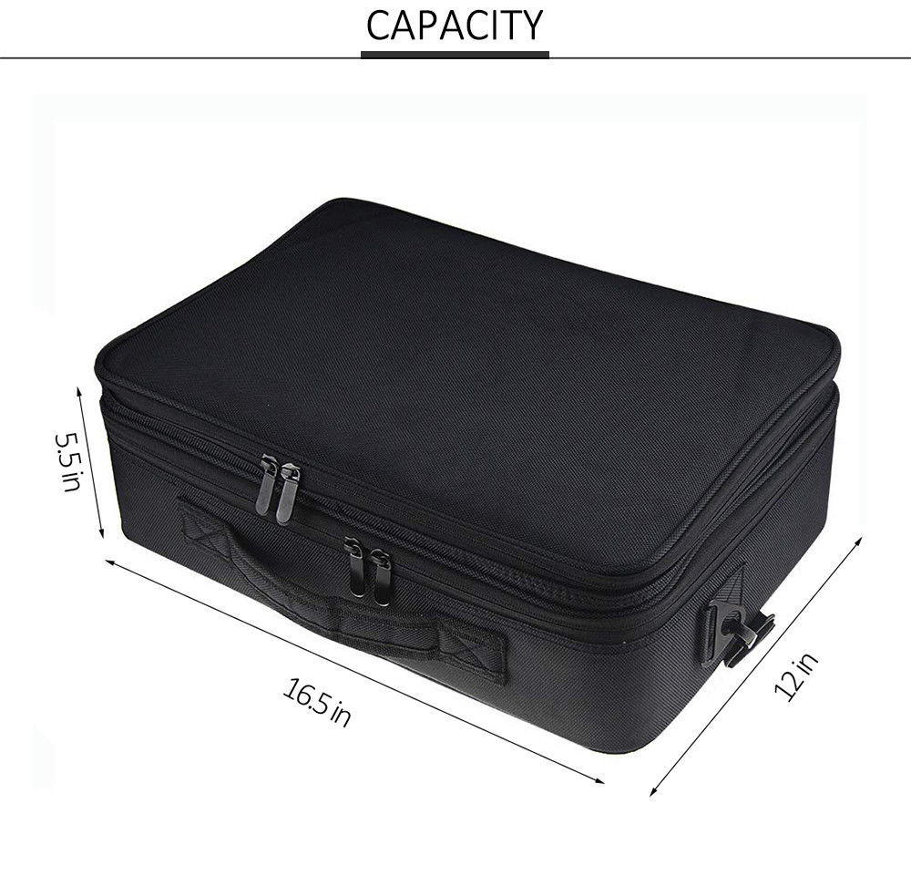 3 Layer Polyester Artist Brush Box With Adjustable Dividers