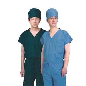 China Non - Woven Disposable Scrub Suits , Short Sleeves Royal Blue Womens Scrubs wholesale