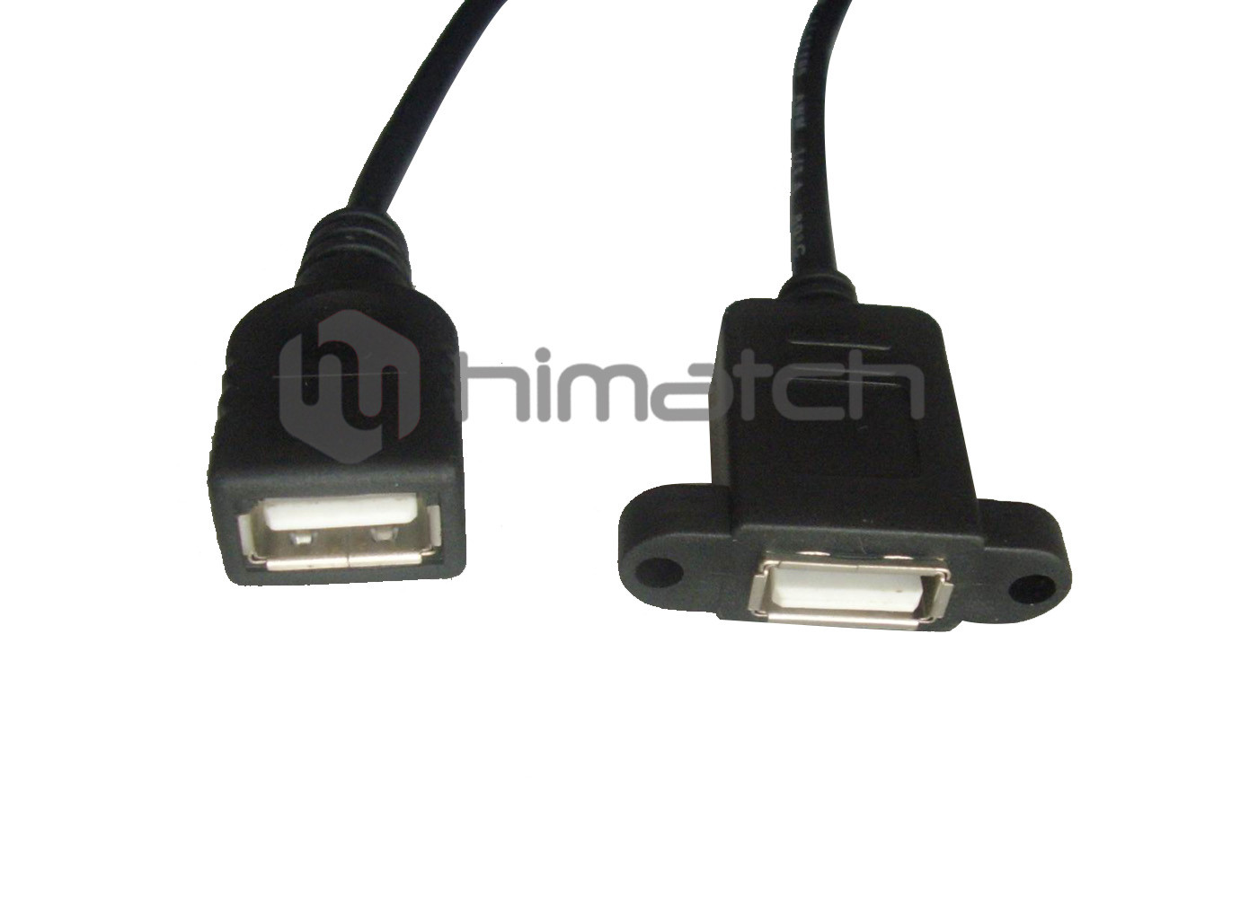 Durable High Speed USB 2.0 Cable / USB A Type Extension Cable With Panel Mount