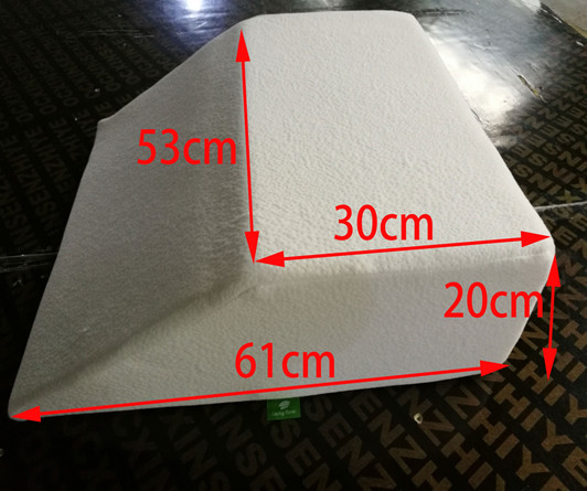 Contour Neck Memory Foam Wedge Pillow Customized Size Knitting Cover Material