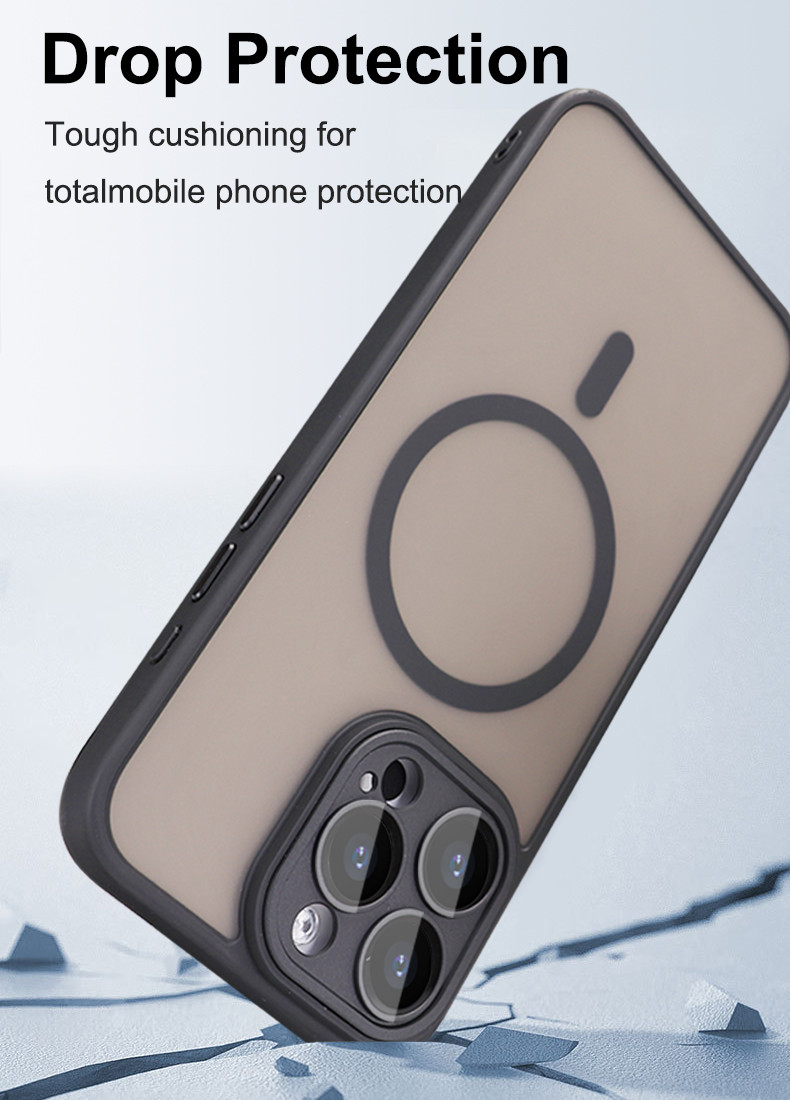 Lens Film Shockproof Magnetic Magsafe Phone Case for iPhone 16 15 14 Pro Max