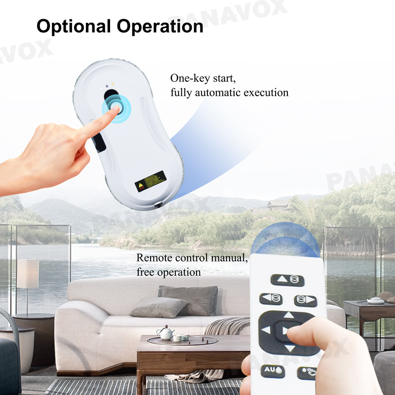 Remote Control Window Cleaner Robot 500mAh 2800Pa Pure Clean Robot Vacuum