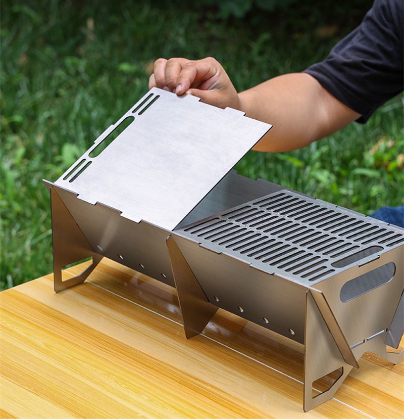 Portable Stainless Steel Camping BBQ Grill