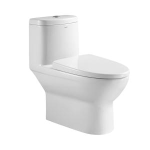 China Washdown 1 Piece Dual Flush Toilet S trap 185mm Closestool wholesale