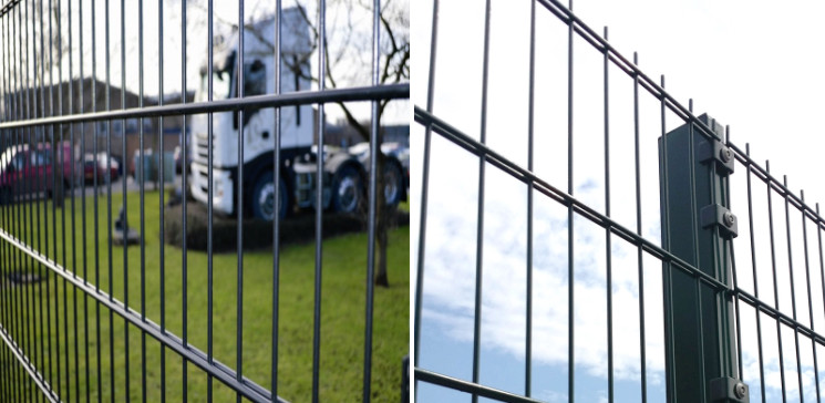 Galvanised 2D Twin Wire Mesh Fencing 6/5/6 1.8*2.5m Double Loop Garden Fence