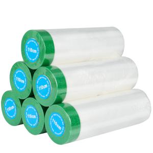 China Industrial Pre Taped Masking Film Auto Painting For Decorators wholesale
