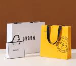 Shoes Custom Paper Shopping Bags Bronzing Silver 250gsm Ivory Favour Bags