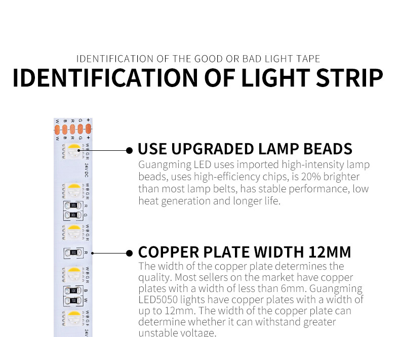 6mm SMD 5050 LED Strip Light / High Luminance Small LED Light Strips