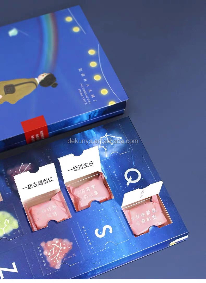 Matte/Glossy Lamination Custom Chocolate Advent Calendar Packaging Box for Christmas
