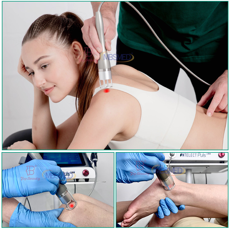 Deep Tissue Body Vibrator Spinal Pain Relief Eswt Air Pressure Pneumatic Shockwave Ultrasound Therapy Machine