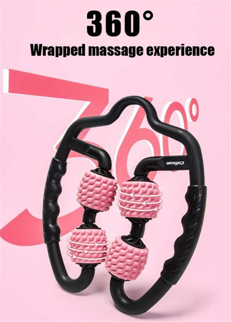 ARC Portable U Shaped Trigger Point Massage Roller Double Sided