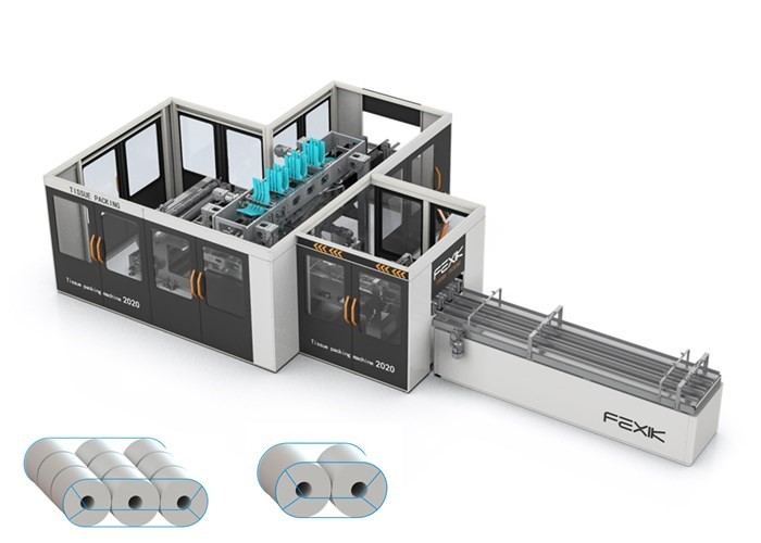 18KW 130packs/min Toilet Paper Roll Machine LDPE 3 Lanes