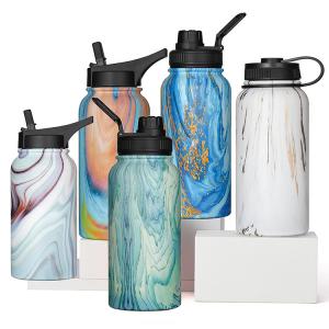 China 32oz Sports Insulated Stainless Steel Water Bottles With Straw wholesale