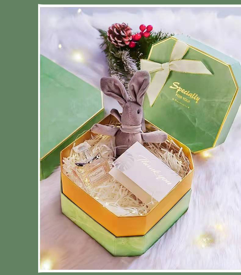 Birthday Candy Gift Cardboard Box Baby Pink Cosmetic Perfume Bottle Package