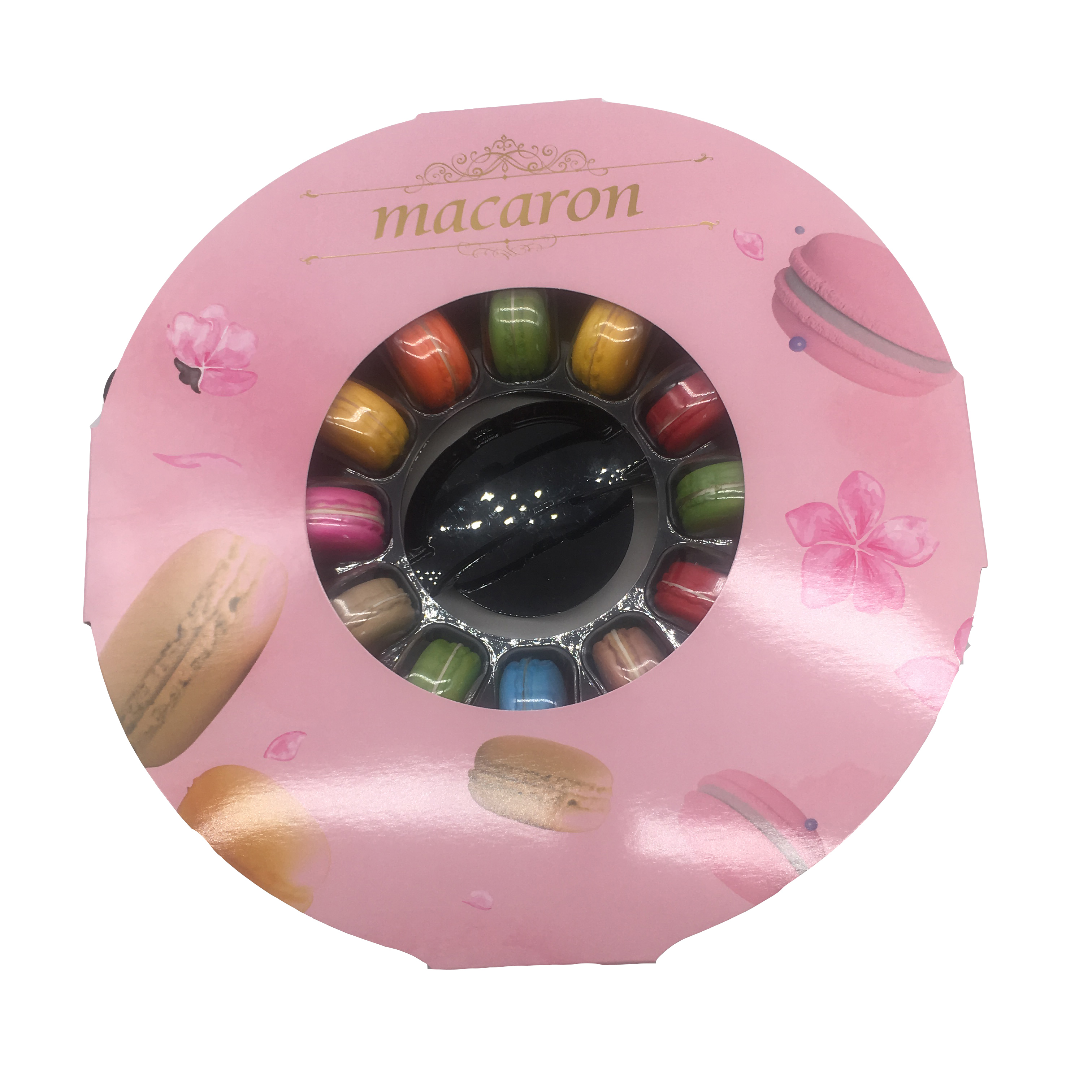 Custom 2pcs macaron box cardboard cylinder packaging box paper packaging box