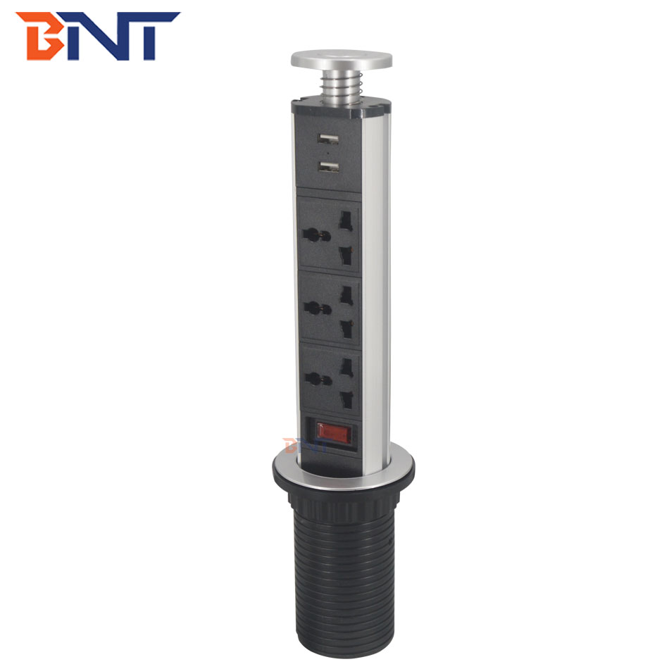 Automatic kitchen system vertical pop up kitchen power socket with power switch
